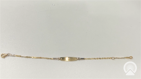 14K Yellow Gold Baby ID Bracelet / Size: 6.5” / ISBB4-5