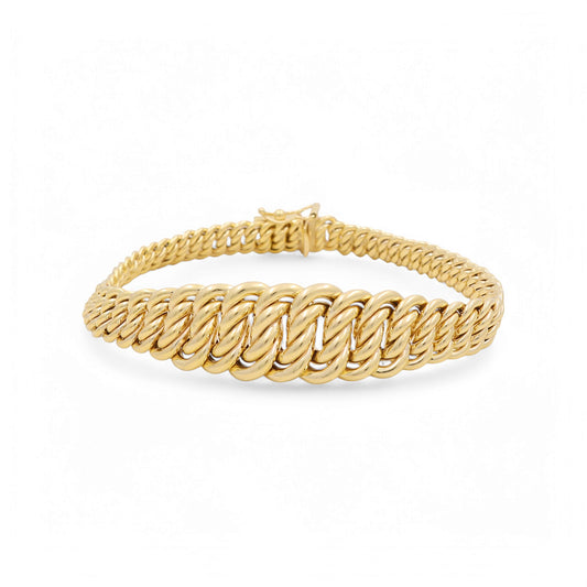 10K Yellow Gold Princess Women's Bracelet / Size: 7.5" / Weight: 12.9 GR / DCSWB0PR
