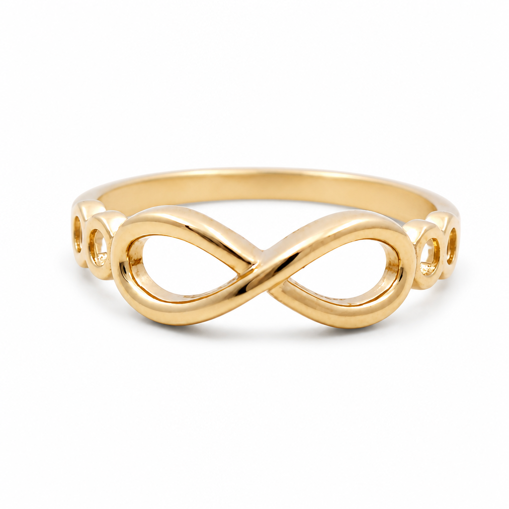 10K Yellow Gold Fashion Infinity Women's Rings / Size: 8 / Weight: 1.5 GR / DQWR0FS-86