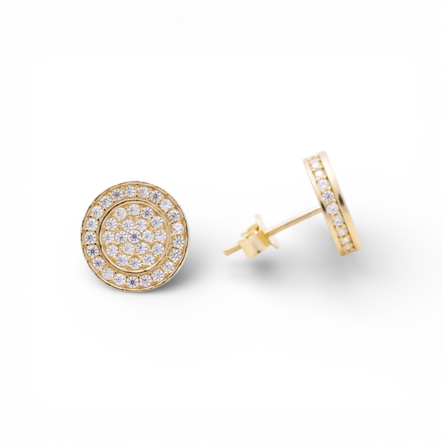 10K Yellow Gold RD Fashion Stud Earrings with Cz / Weight: 2.5 GR / DQES0FS-4