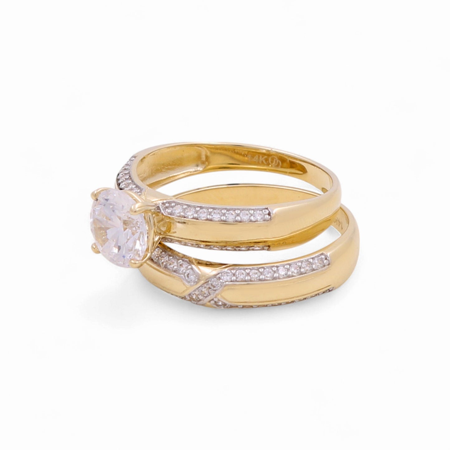 14K Yellow Gold Women’s Bridal Set / Stone: Cz / Size: 7 / Weight: 4.6 GR / KEEWR4BS-27