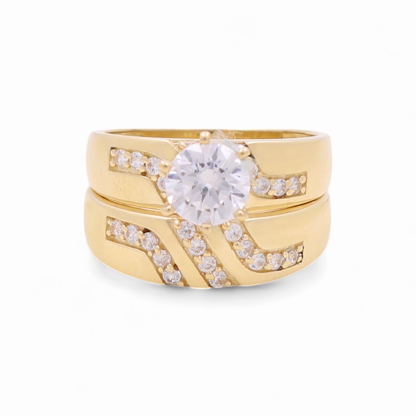 14K Yellow Gold Women’s Bridal Set / Stone: Cz / Size: 7 / Weight: 6.8 GR / CEEWR4BS-11
