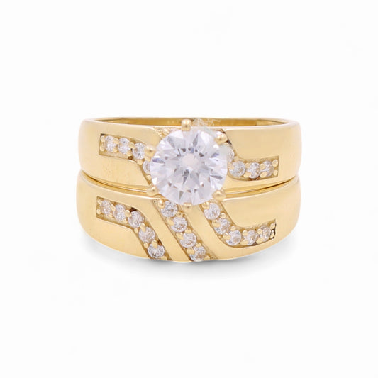 14K Yellow Gold Women’s Bridal Set / Stone: Cz / Size: 7 / Weight: 6.8 GR / CEEWR4BS-11