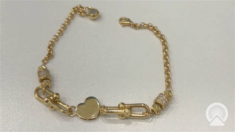 14K Yellow Gold Fashion Women’s Bracelet / Size: 7.5” / DSWB4FS