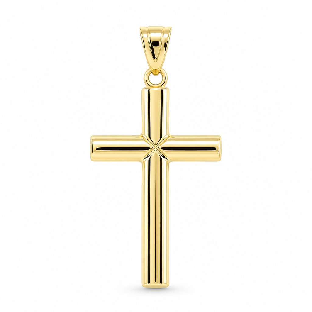 14K Yellow Gold Cross Pendant / Size: 45MM / Weight: 2.1 GR / DQPD4CRSS-5