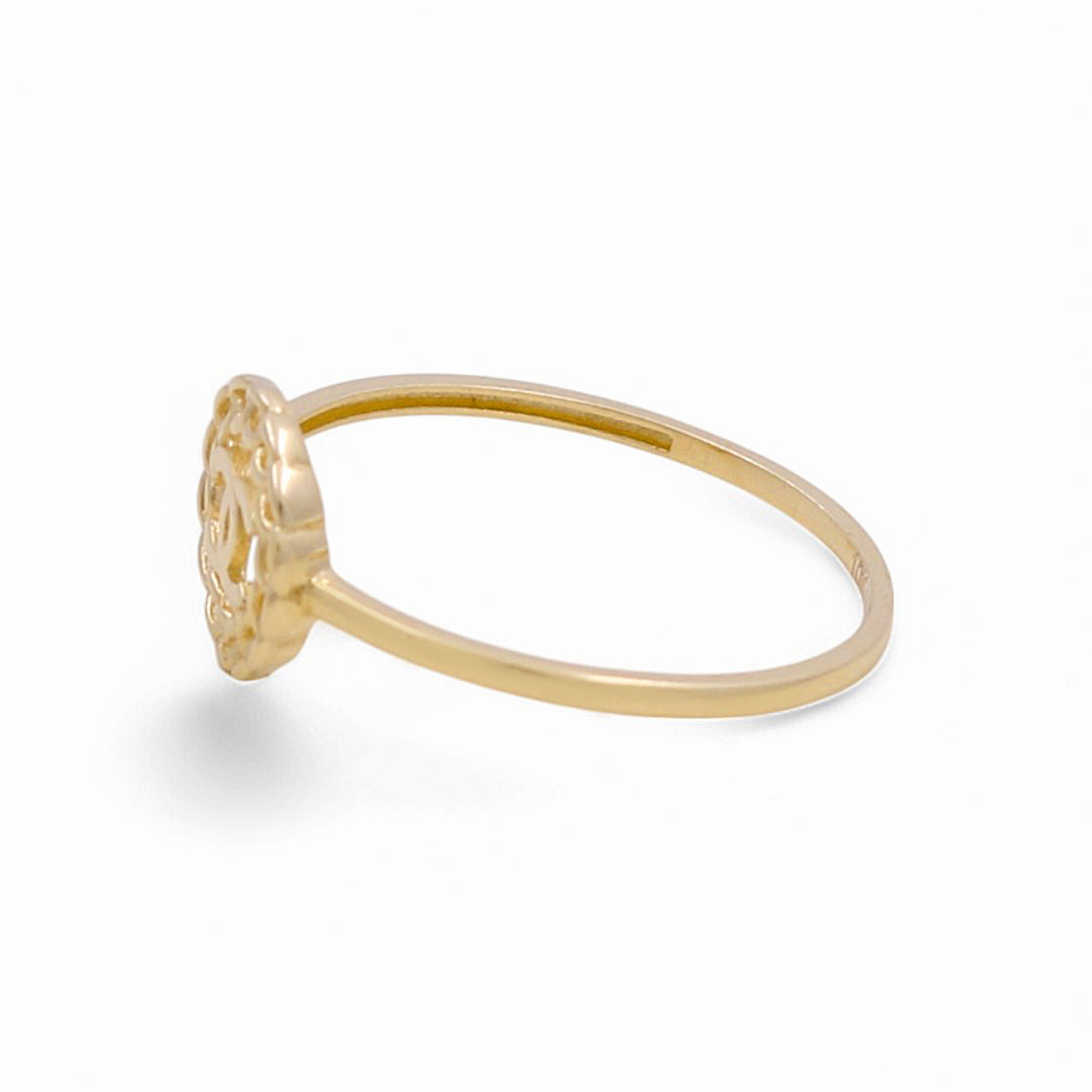 10K Yellow Gold Fashion CC Women's Ring / Size: 8 / Weight: 0.8 GR / DPWR0FSCC