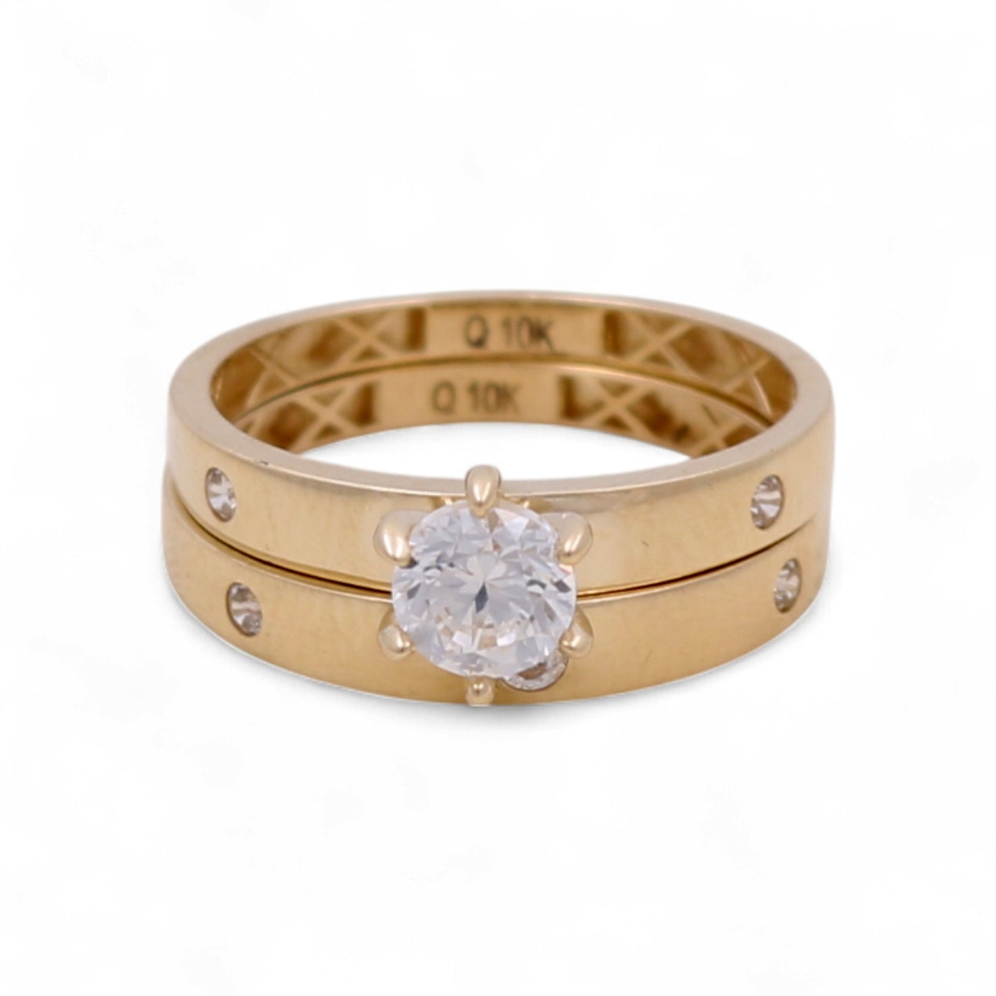 10K Yellow Gold Woman’s Bridal Set / Stone: Cz / Size: 7.5 / Weight: 3.0 GR / CQWR0BS