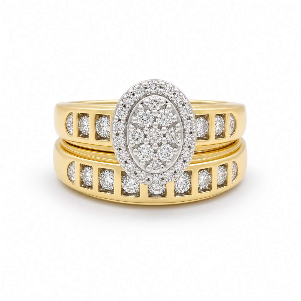 10K Yellow Gold Diamond Trio Set Ring / Stone: 1.00CT Dia / Size: 7 & 10 / 285800Y