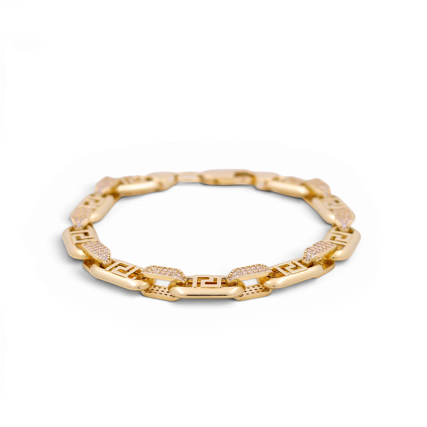 14K Yellow Gold Women's Fashion Bracelet, Greek / Size: 7.5" / Weight: 14.6 GR