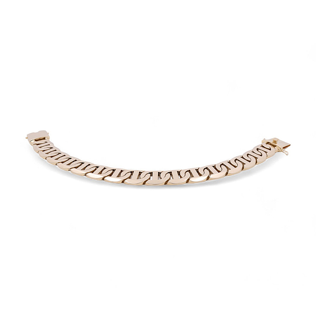 14K Yellow Gold Men’s Plane GG Bracelet / Size: 8.5” 14.2MM / Weight: 28.1 GR / COMB4FS