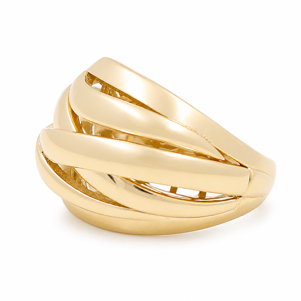 10K  Yellow Gold Fashion Women's Ring / Size:7 / Weight: 5.1 GR / DQWR0FS-107