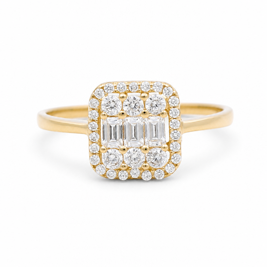 14K Yellow Gold Women's Bridal Ring / Size: 7.75 / Weight: 2.1 GR / 400-01102