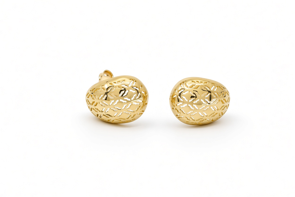 10K Yellow Gold Fashion Earrings for Women / Weight: 2.1 GR / OR1266