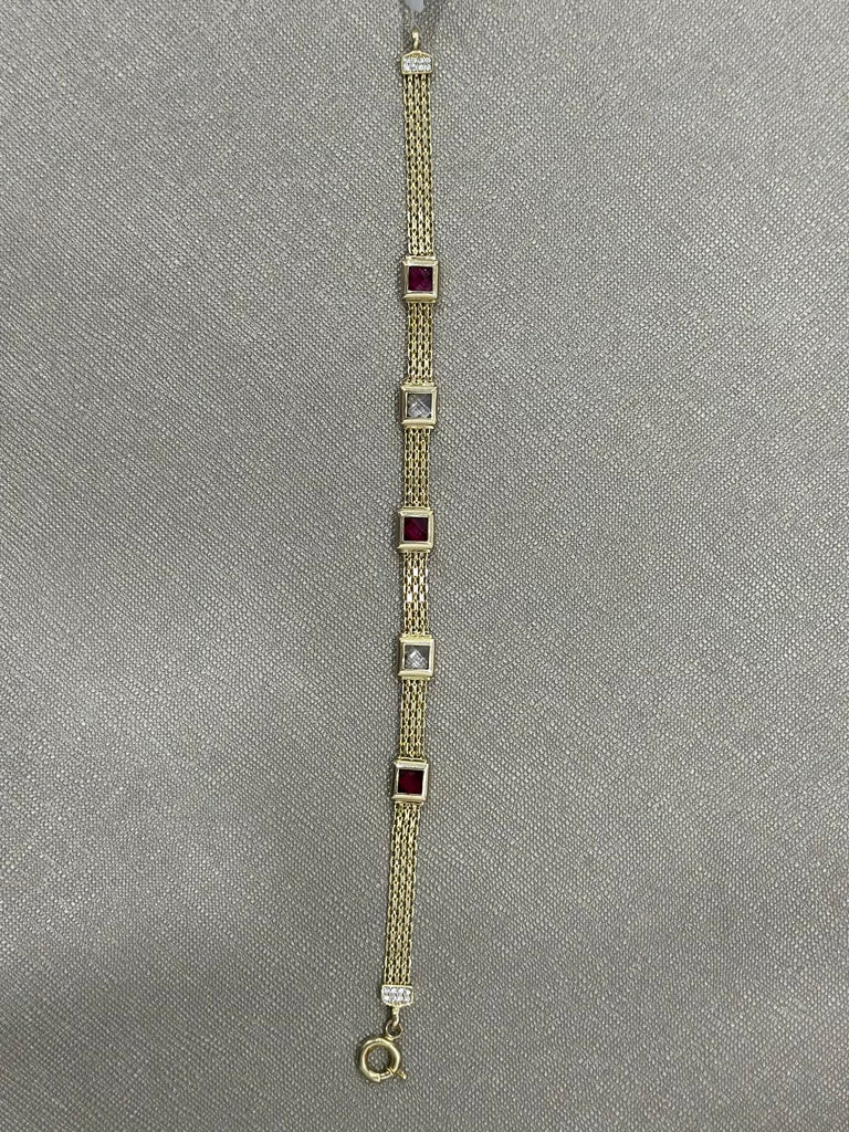 14K Yellow Gold Fancy Women’s Bracelet / Size: 7” / COWB4FS-9