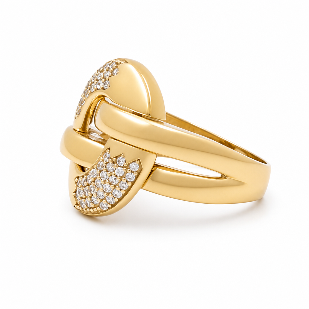 14K Yellow Gold Fashion Women's Rings / Size:7.75 / Weight: 4.6GR / 177-02166