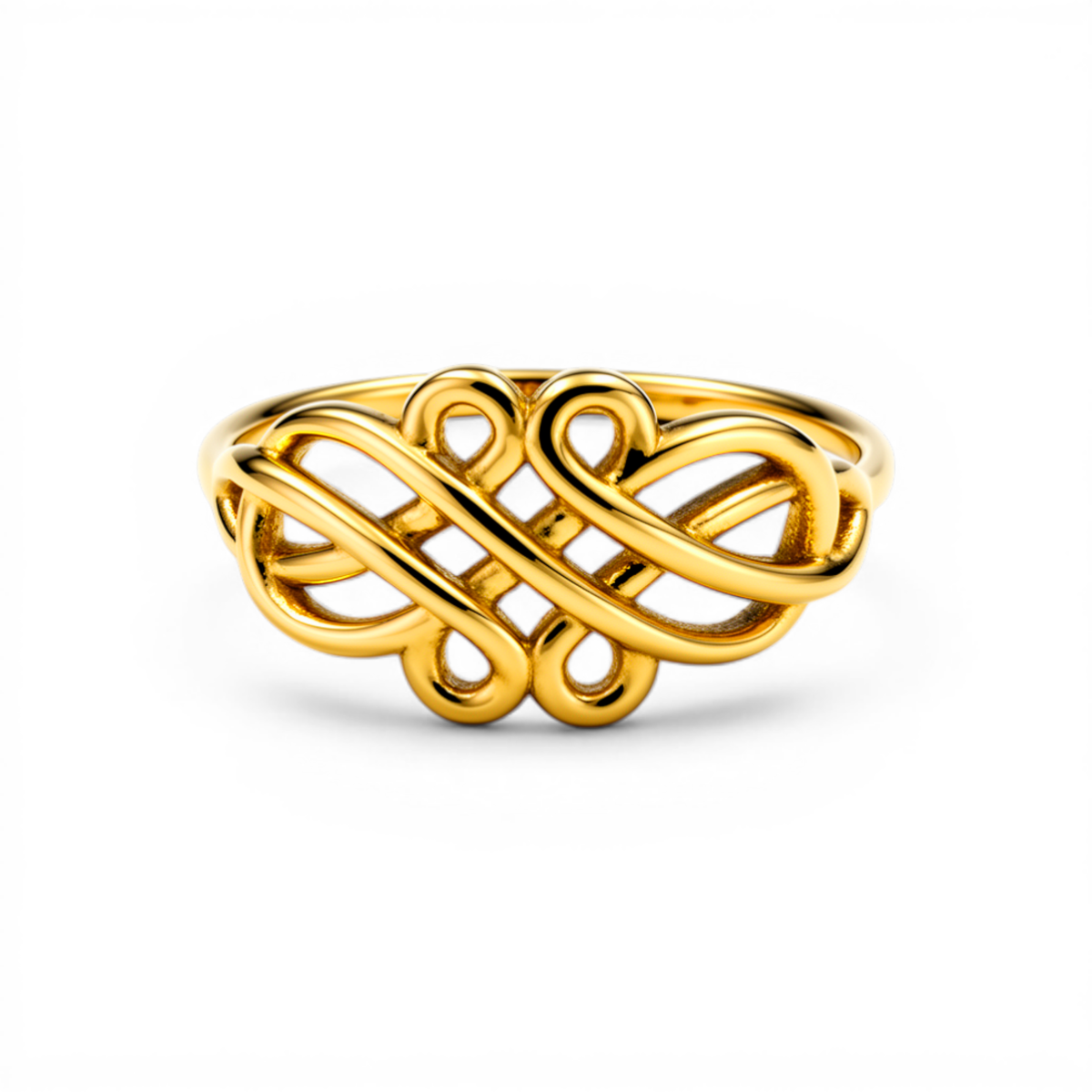 10K Yellow Gold Fashion Women's Ring / Size: 7.5 / Weight: 2.2 GR / DQWR0FS-48