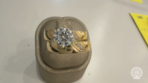 14K Yellow Gold Women’s Bridal Set / Stone: Cz / Size: 7 / Weight: 4.3gr / KEEWR4BS-41