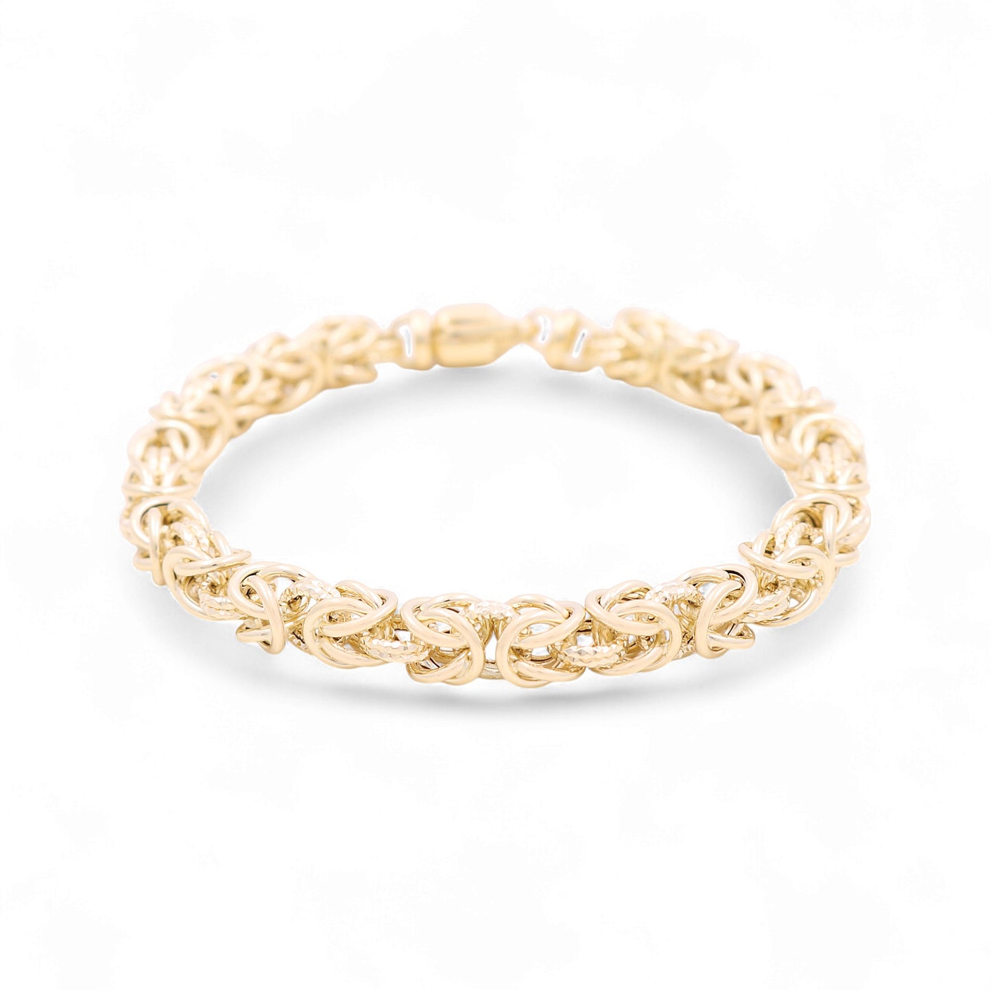 14K Yellow Gold Italian Byzantine Bracelet / Size: 8" / Weight: 12.4 GR / 624-00378
