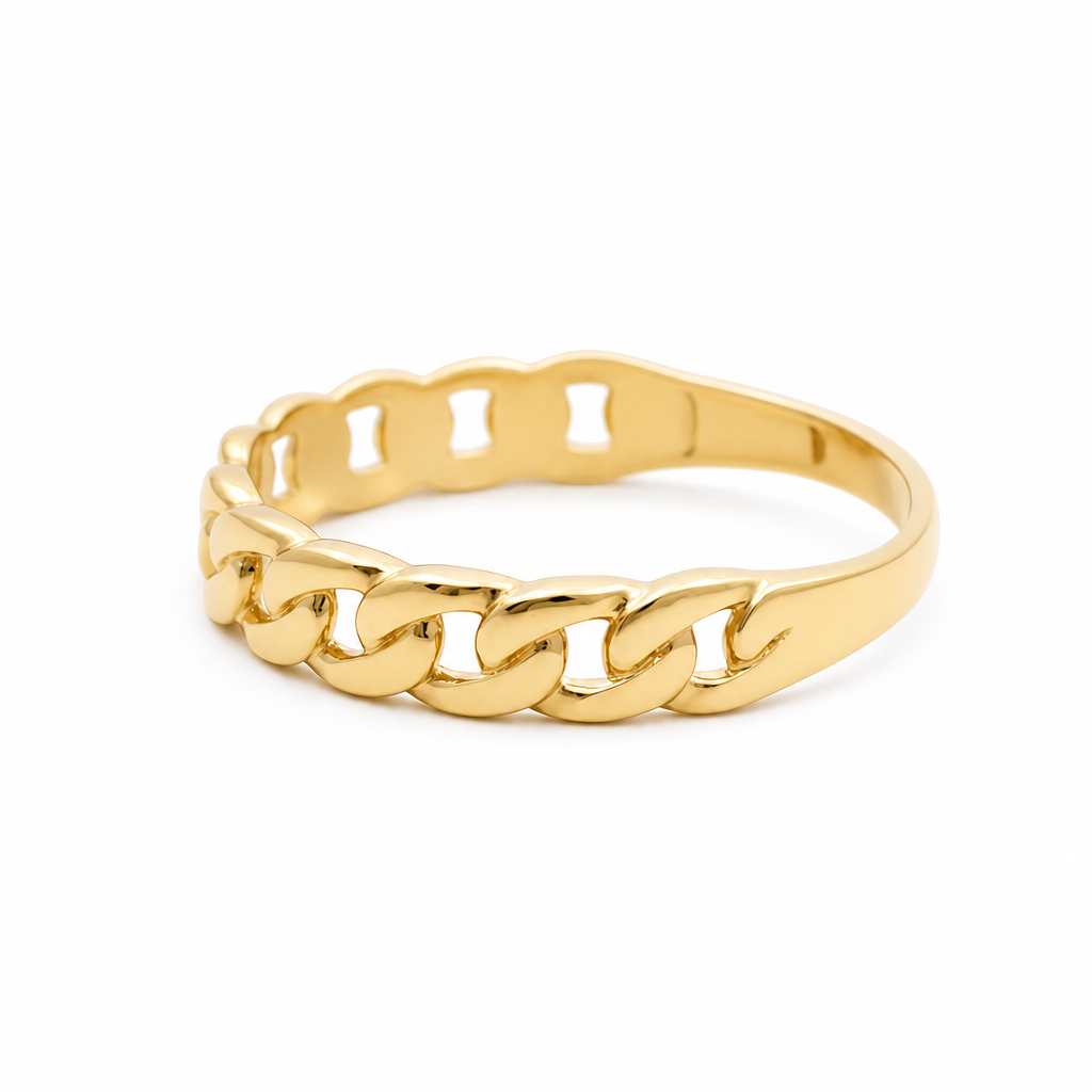 10K Yellow Gold Fashion Women's Ring / Size: 7.25 / Weight: 1.3 GR / DQWR0FS-85