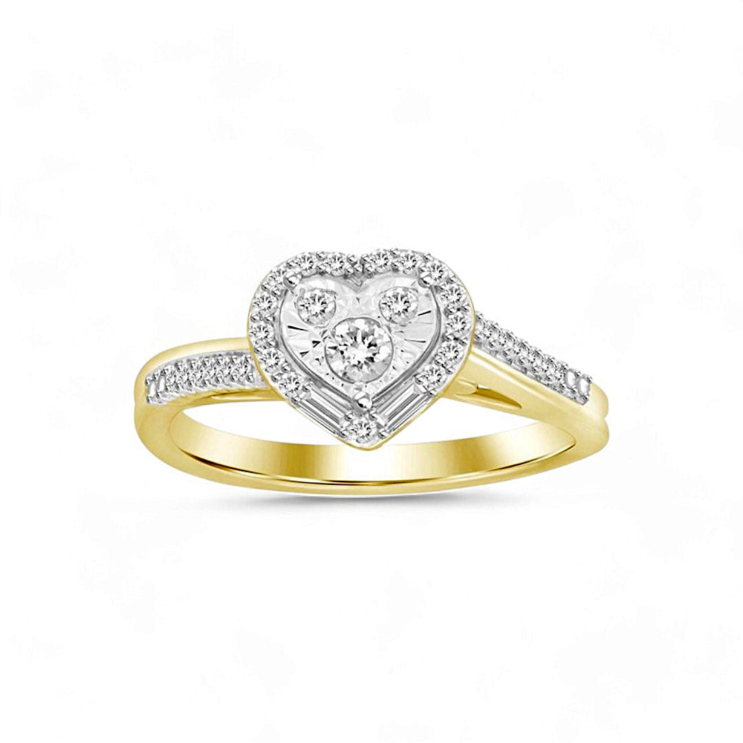 14K Yellow Gold Diamond Woman's Engagement Ring / Stone: 0.25CT / Size: 6.5 / 340012Y