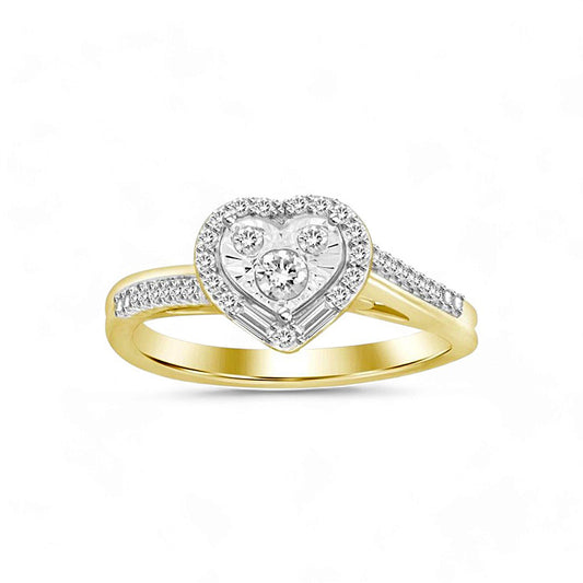14K Yellow Gold Diamond Woman's Engagement Ring / Stone: 0.25CT / Size: 6.5 / 340012Y