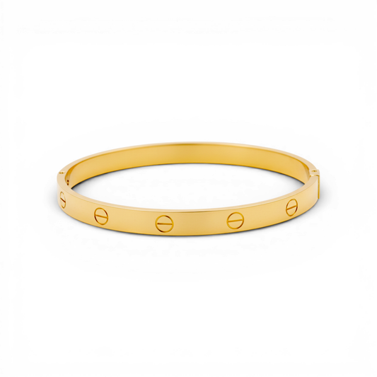 10K Yellow Gold Semisolid Fashion CT Bangle Bracelet / 5MM sz19 / Weight: 6.6 GR / CQBB0CT