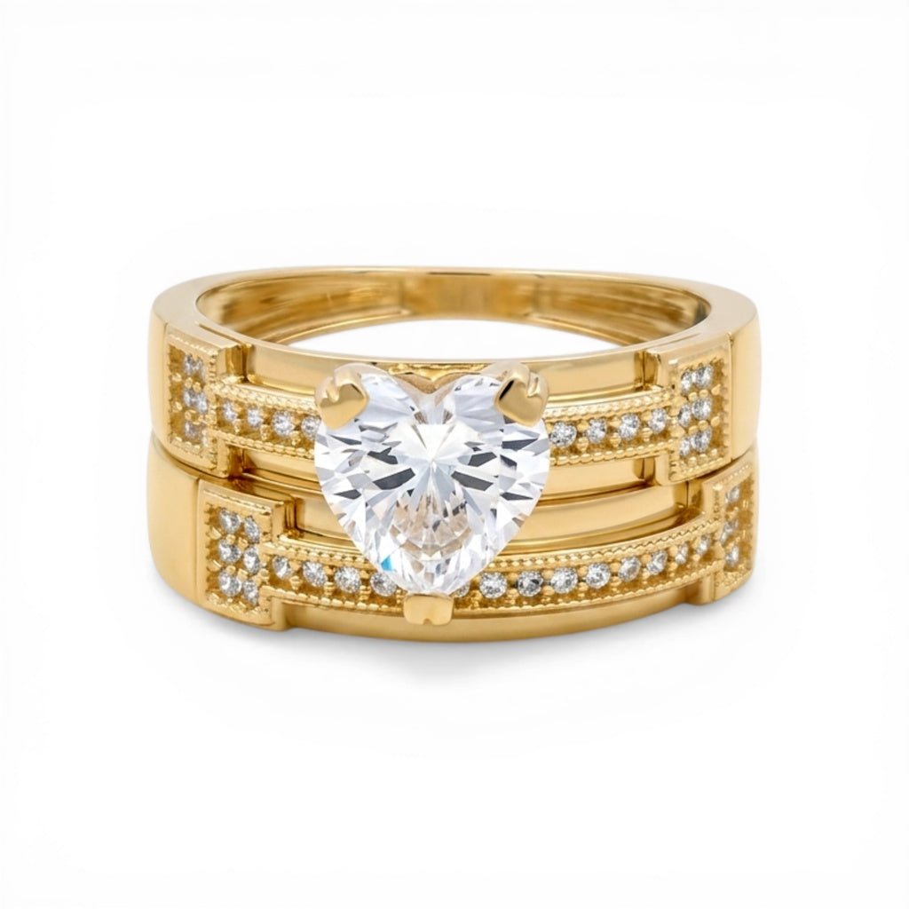 10K Yellow Gold Women’s Bridal Set / Stone: Cz / Size: 8 / Weight: 6.4 GR / CLBWR0BSHR