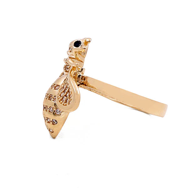 14k Bee Women Ring with Cz /  Weight 4.4 GR / COWR4BE