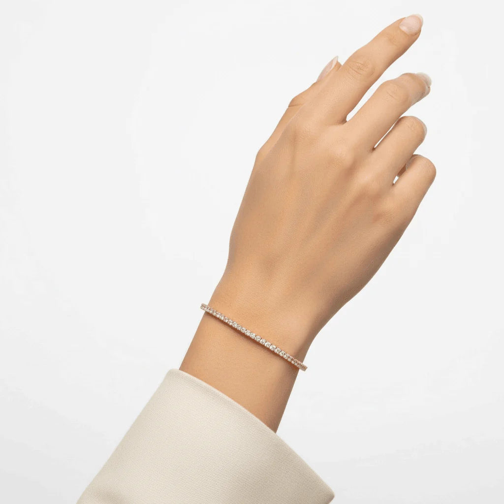 10K Yellow Gold Semisolid Tennis Women’s Bangle Bracelet with Cz / Weight: 9.4 GR / CPBB0FS-3
