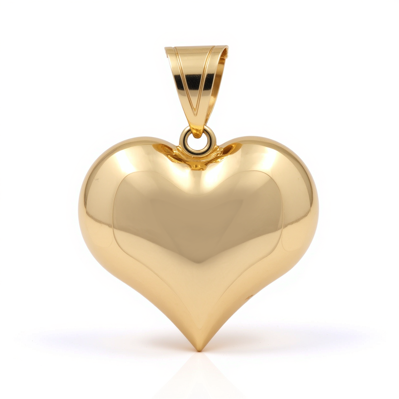 10K Yellow Gold Heart Pendant with Design / Weight: 3.9 GR / P20P-10