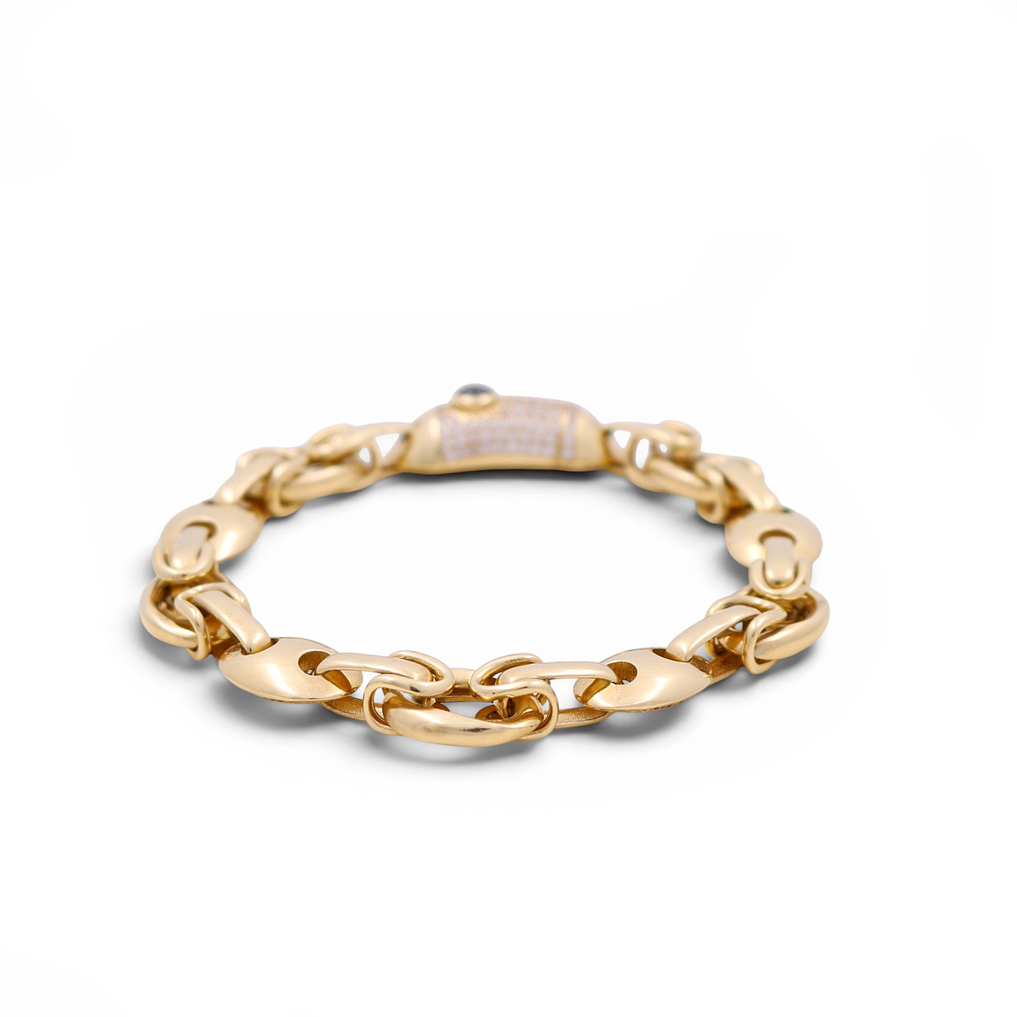 14K Yellow Gold Fashion Women's Bracelet With Cz / Size: 7.5" / Weight: 17.7 GR / COWB4FS-24