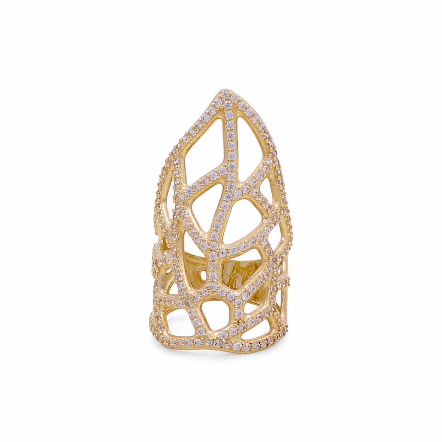 10K Yellow Gold Fashion Women's Ring with Cz / Size: 7 / Weight: 5.3 GR / Y24-817