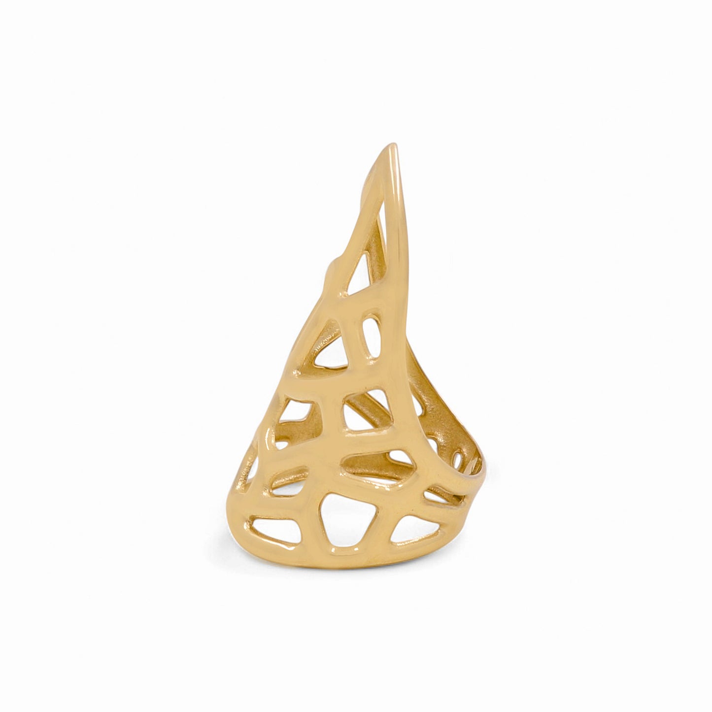 10K Yellow Gold Fashion Women's Ring / Size: 8 / Weight: 3.1 GR / Y24-818