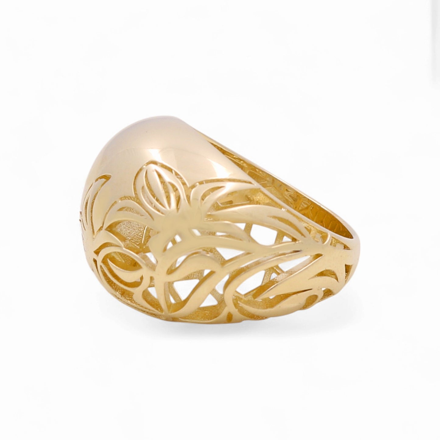 14K Yellow Gold RD Fashion Women's Ring / Size: 8 / Weight: 5.2 GR / DPWR4FS-18