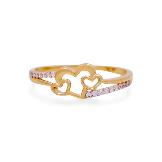 14K Yellow Gold Woman’s Heart Ring / Stone: CZ / Size: 6.5 / Weight: 1.1 GR / IEEWR4HR
