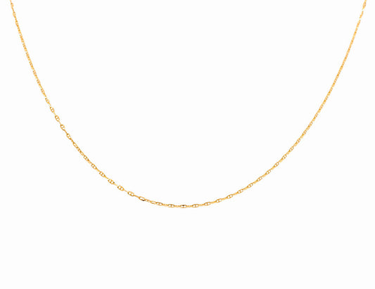 14K Yellow Gold Italian Mariner Chain / Size: 1mm 16" / Weight: 1.8 GR / 655-10151