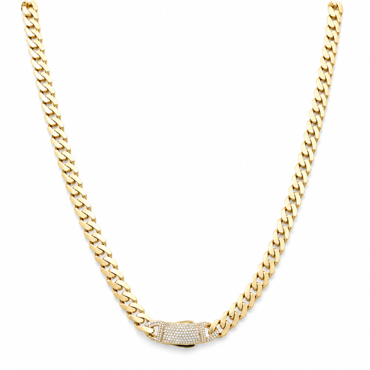 10K Yellow Gold Monaco Chain / Size: 8mm-22'' / Weight: 16.3 GR / DOCH0MON8-22