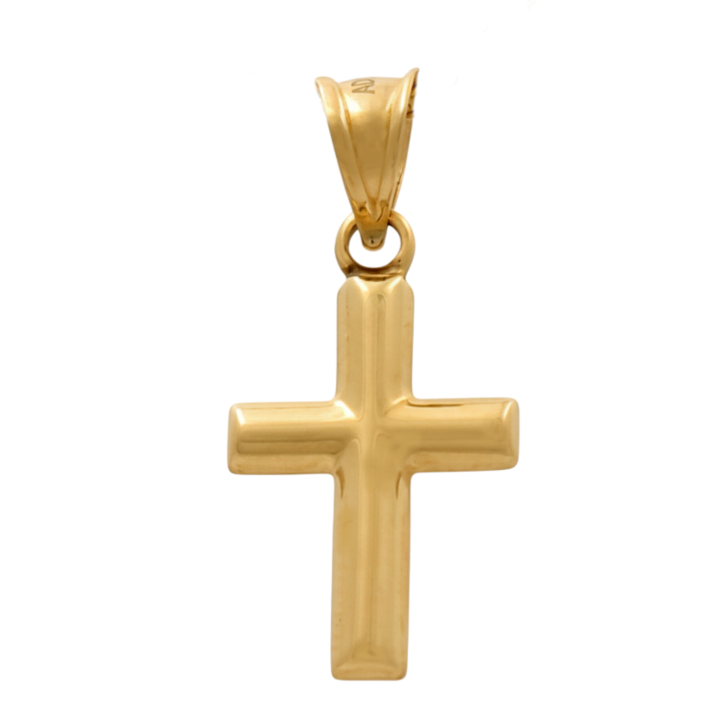 14K Yellow Gold Plain Cross Pendant / Weight: 0.5 GR / P66P-61