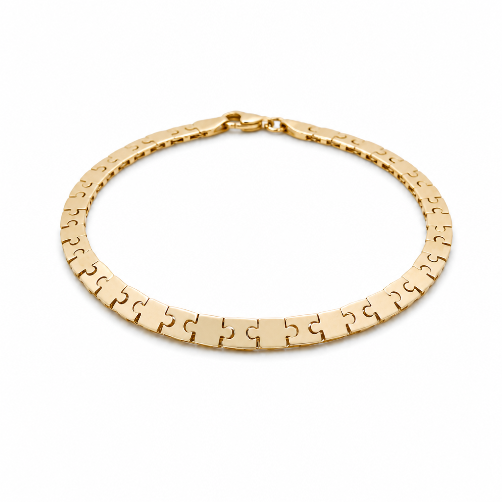 14K Yellow Gold Fashion Women's Bracelet / Size: 7.5" / Weight: 6.1 GR / 401-02191
