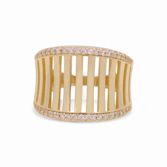 10K Yellow Gold Fashion Women's Ring with Cz / Size: 7 / Weight: 2.6 GR / Y23-116