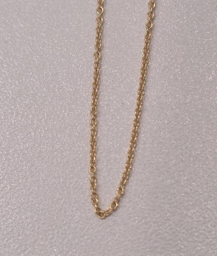 14K Yellow Gold Open Link Chain / Size: 1mm 18" / Weight: 1.8gr / LCCH4FOL1-18
