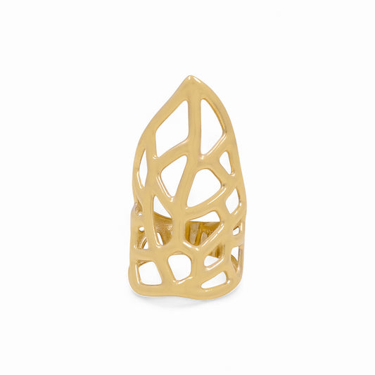 10K Yellow Gold Fashion Women's Ring / Size: 8 / Weight: 3.1 GR / Y24-818