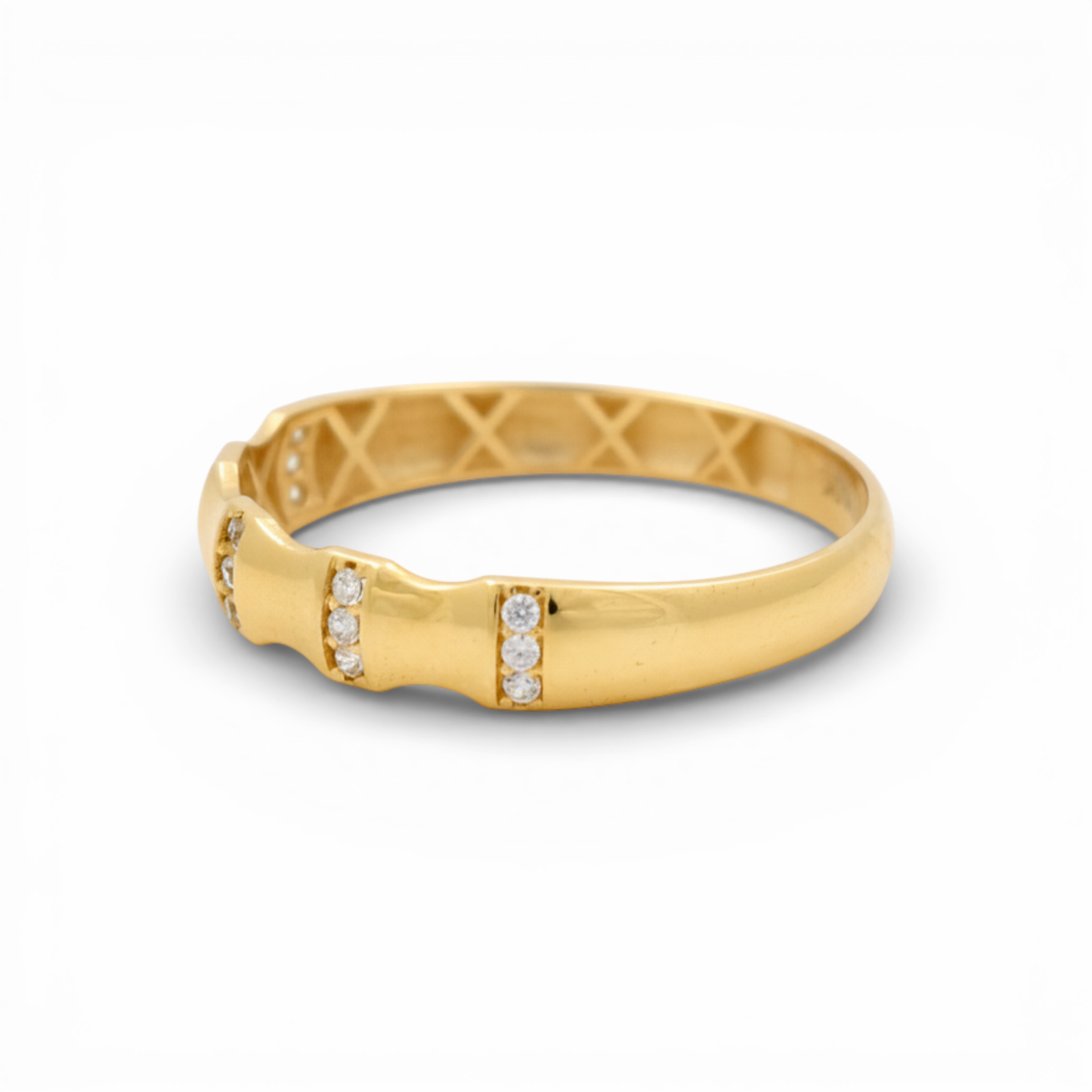 10K Yellow Gold Men’s Wedding Band / Stone: Cz / Size: 11.25 / Weight: 1.5 GR / CQMWB0BS-7