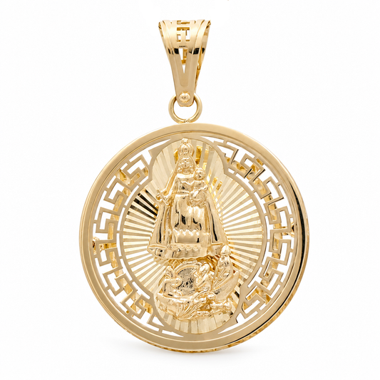 14K Yellow Gold Virgen de la Caridad Medal Pendant / Weight: 6.0 GR / 711-00307
