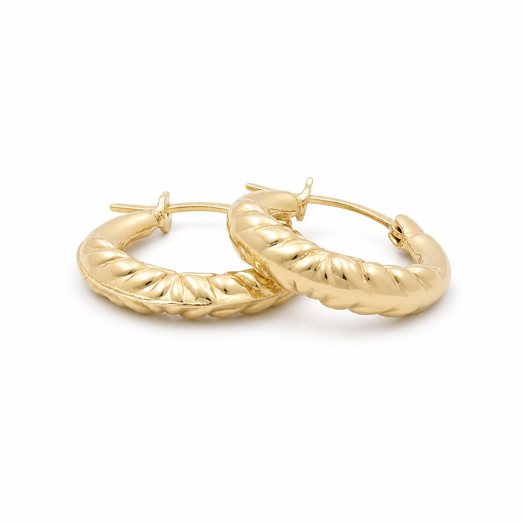 10K Yellow Gold Fashion Hoops Earring / Size: 3mm-10mm / Weight: 0.8 GR / DQEH0FS3X10