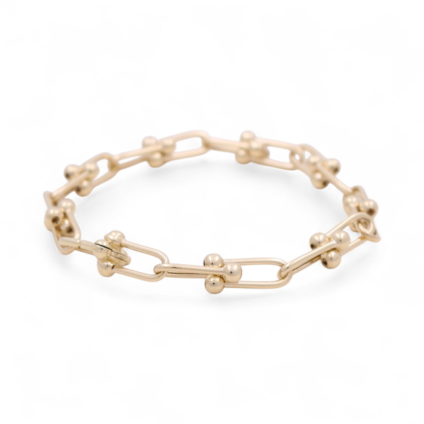 10K Yellow Gold Women's Fashion TT Bracelet / Size: 7.5" / Weight: 6.2 GR / P10S-130