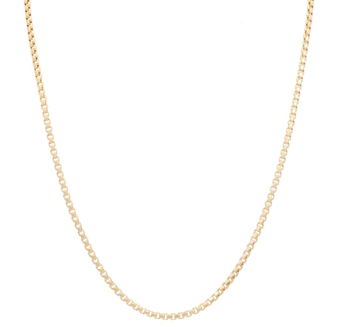 14K Yellow Gold Box Link Chain / Size: 20" 1.5mm / Weight: 3.7 GR / LCS4BX1.5-20