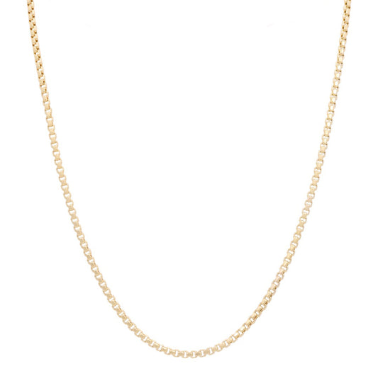 14K Yellow Gold Box Link Chain / Size: 20" 1.5mm / Weight: 3.7 GR / LCS4BX1.5-20