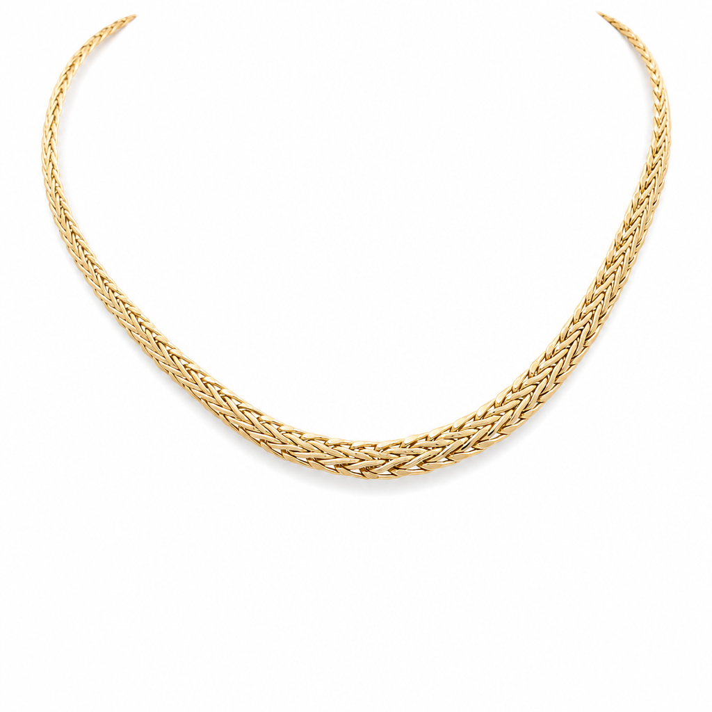 14K Yellow Gold Fancy Link Women's Necklace / Size: 17" / Weight: 13.4 GR / DQNK4FS-1
