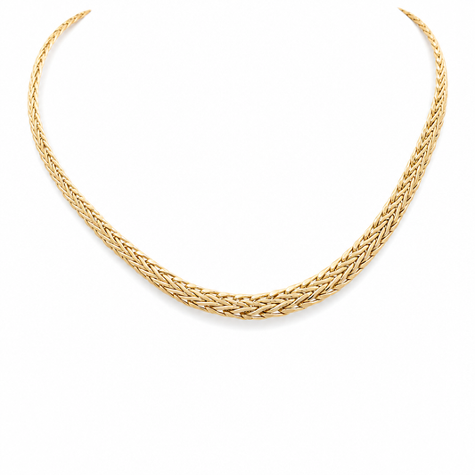 14K Yellow Gold Fancy Link Women's Necklace / Size: 17" / Weight: 13.4 GR / DQNK4FS-1